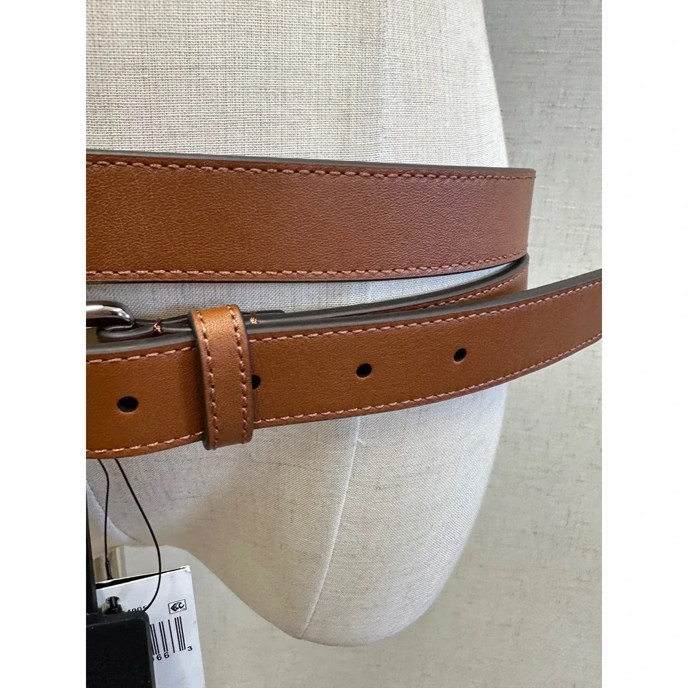 Lauren Ralph Lauren Leather Solid Brown Double Wrap Stacked Belt Size XL New NWT